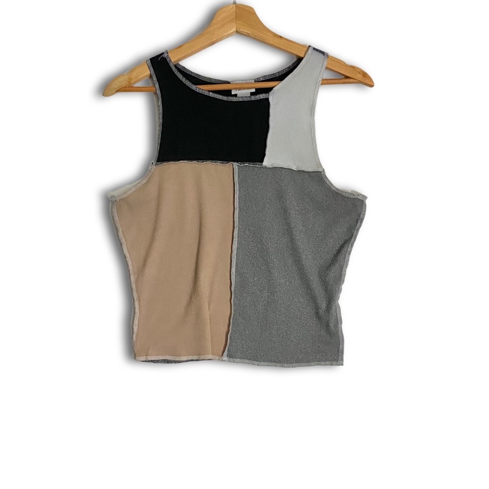 Rue21 Colorblock Patchwork Crop Top